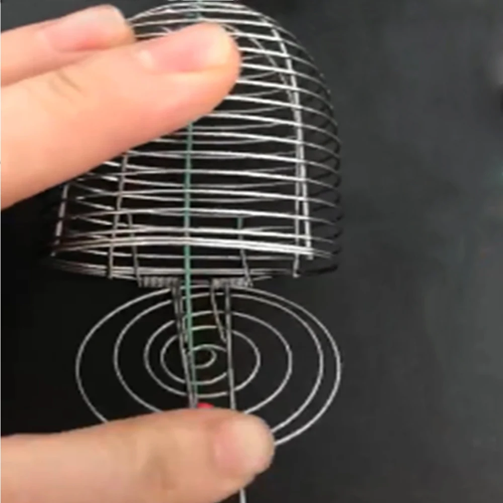 5PCS  Fish Small Stainless Steel Bait Cage Basket Feeder HolderFishing Lure Cage Fishing Accessories