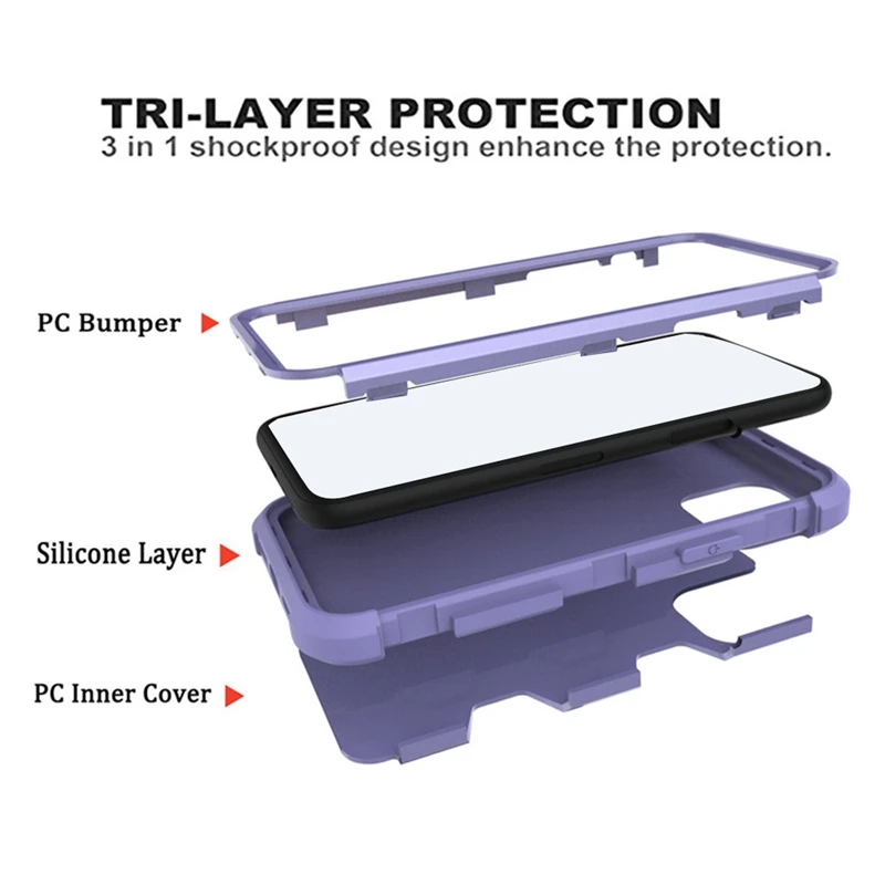 

for iPhone12 Pro Hit Color Three-In-One Shock-Proof and Drop-Proof Mobile Phone Case for Apple 12 Pro to Protect Case