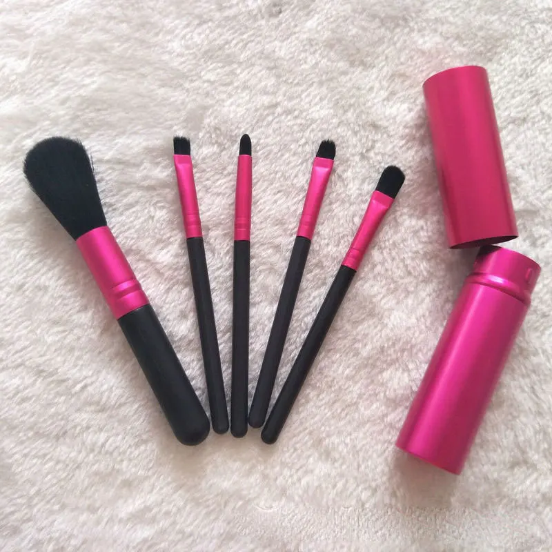Портативная металлическая Выдвижная Кисть для макияжа набор из 5 предметов