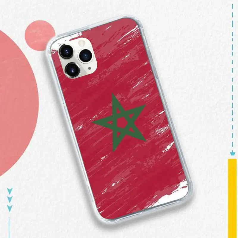 

Morocco Flag Coat Of Arms Phone Case for iPhone 11 12 pro XS MAX 8 7 6 6S Plus X 5S SE 2020 XR