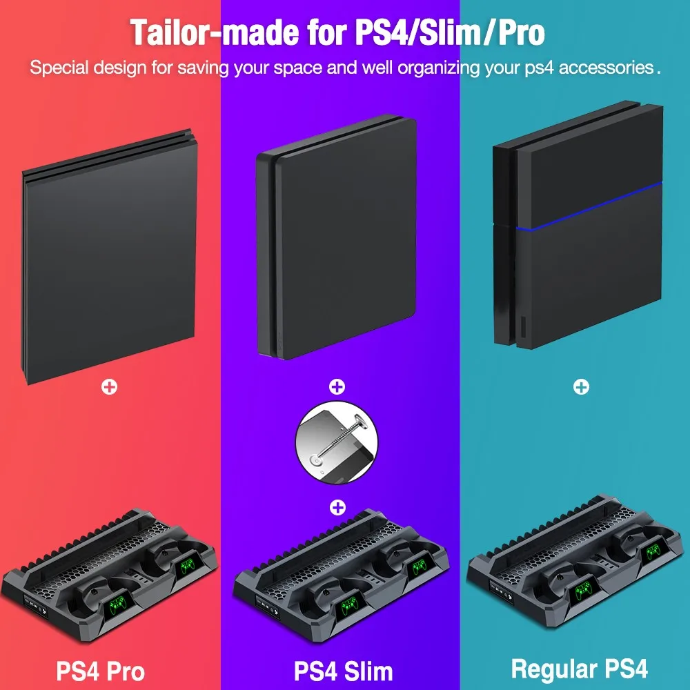 Вертикальная охлаждающая подставка для двух контроллеров PS4/PS4 Slim/PS4 Pro |
