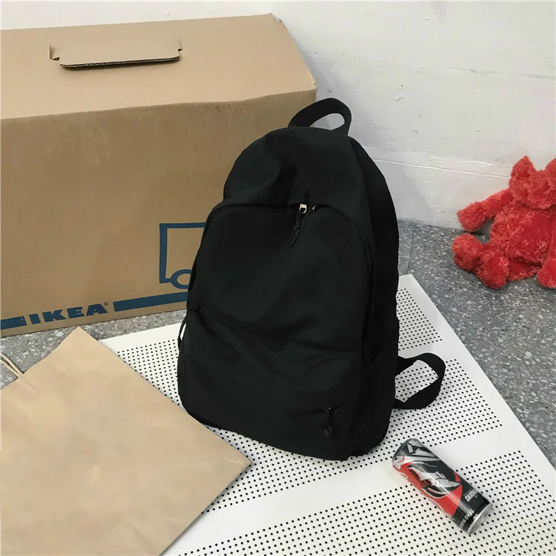 

Fashion Backpack Women Canvas College Style Boys And Girls Campus Junior High School Bags For Teenage Students Large Capacity