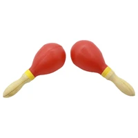 1 pair portable plastic maracas wood handle egg shakers sand hammer rattles percussion musical accessory