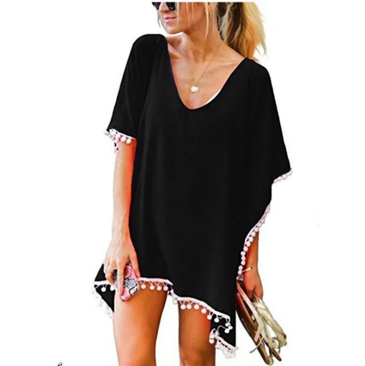 Женское пляжное платье с V образным вырезом| |