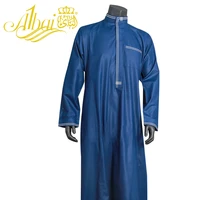 men islamic arab muslim kaftan stand collar short sleeve pockets retro loose robes middle east solid men jubba