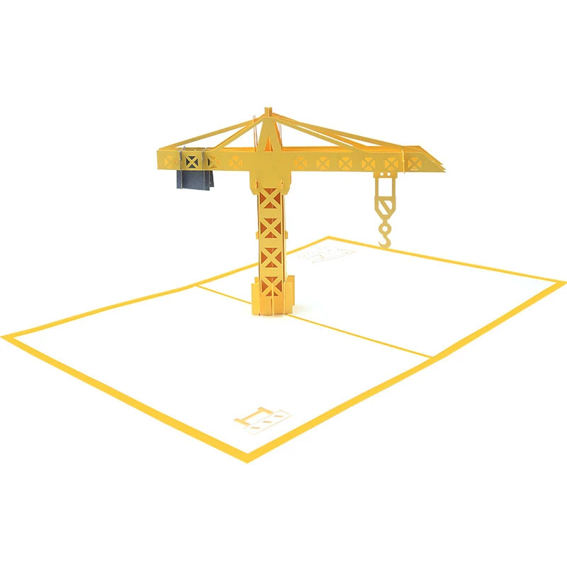 10 шт. оптовая продажа 3D ручной работы башенный кран бумажные Пригласительные