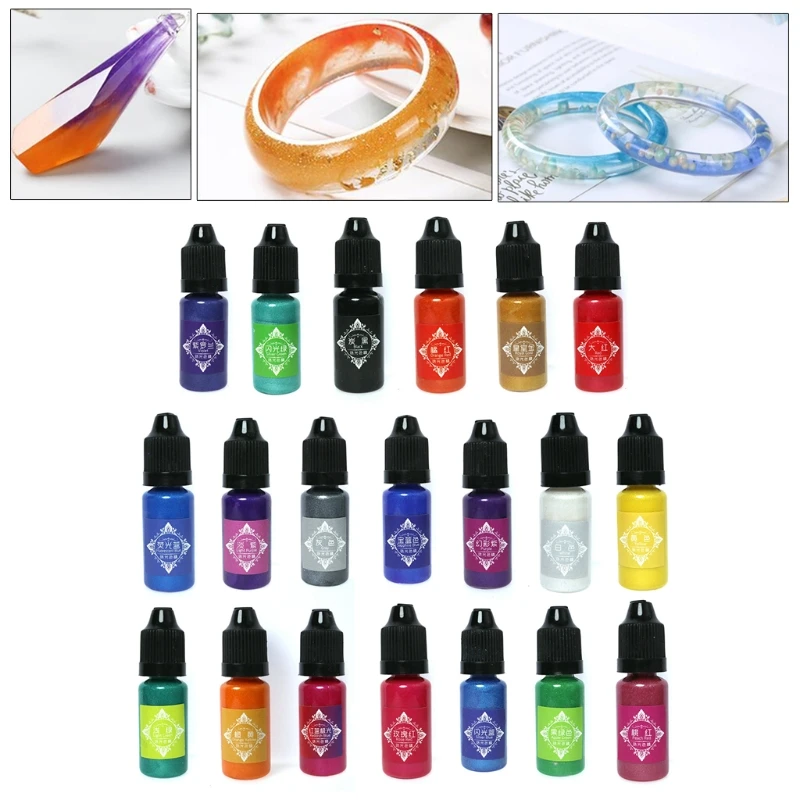 

20 Colors Crystal Epoxy Pigment UV Resin Dye DIY Jewelry Colorant Art Crafts Coloring Drying Color Mixing Liquid Decor