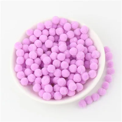 8mm Помпон мини меховые шарики DIY мягкие помпоны настольная лампа фиолетовые помпоны мануалидады для детей игрушки DIY ремесло поставки 8 мм до 30 мм - Цвет: 8mm