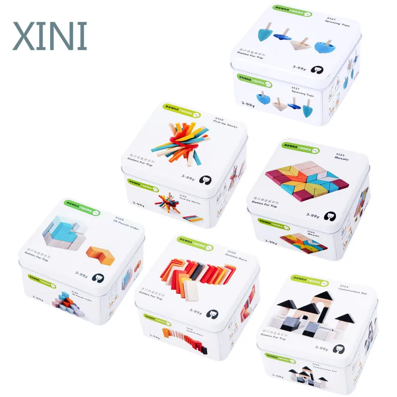 Детские игрушки из дерева Портативный Путешествия Игрушка Семейные забавные