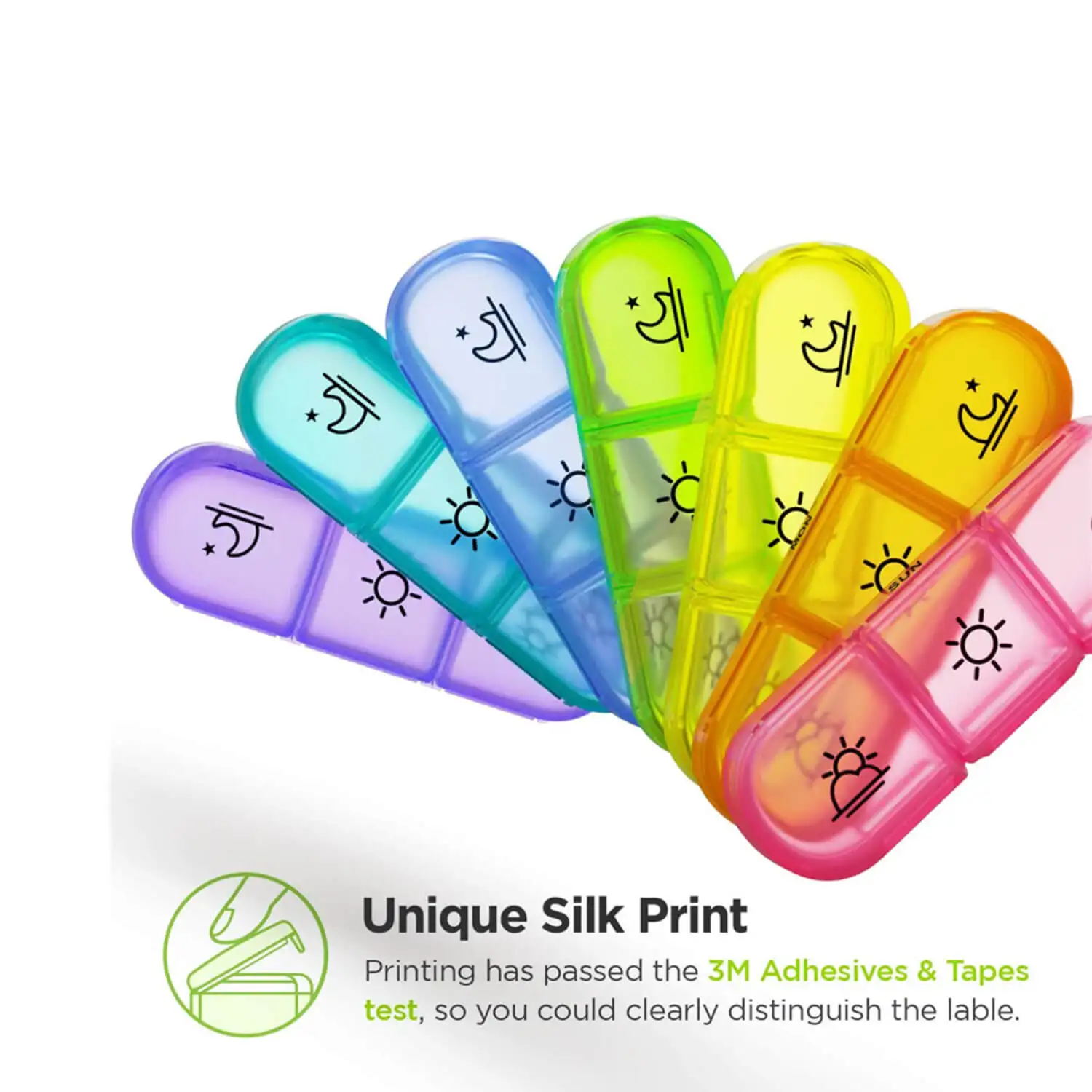 

Органайзер для таблеток на неделю 3-7 дней, портативный чехол для таблеток на 7 дней с большими отдельными отделениями для хранения лекарств, ...