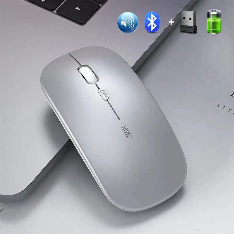 

Wireless Bluetooth Dual Mode Mouse Office Silent Laptop Gaming UltraThin Mouse Silent Mouse