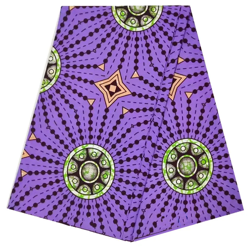 Фиолетовый настоящий восковой принт Нигерия Анкара батик 100% хлопок высокое