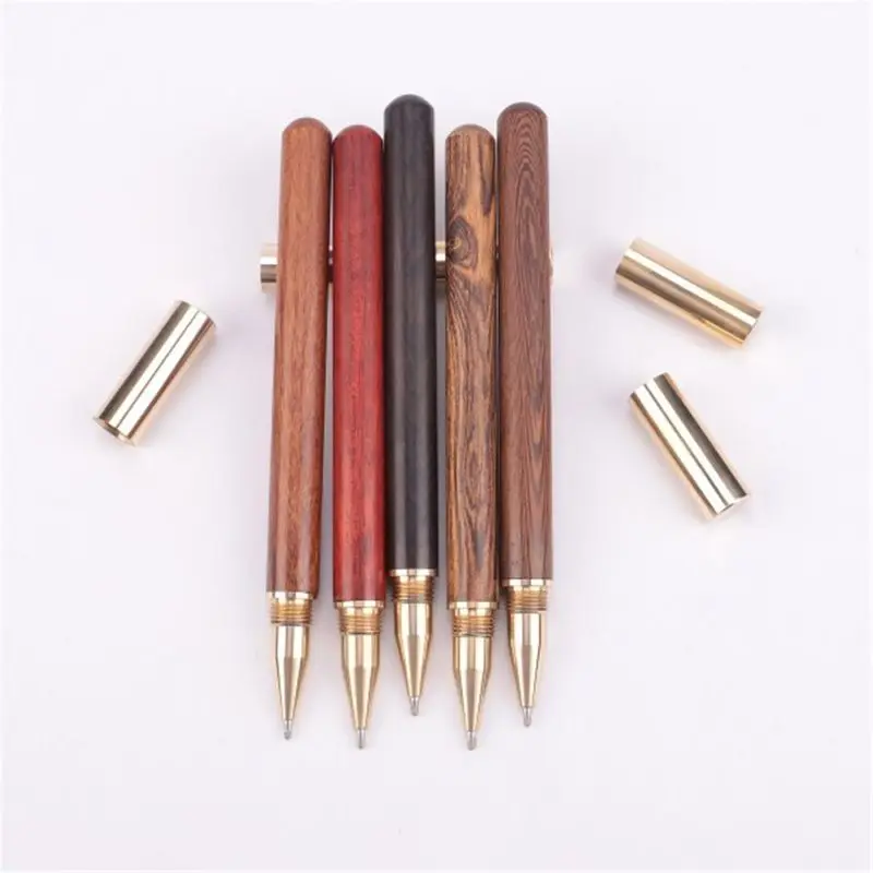 

Vintage Wood Body Ballpoint Pen Ball Pens Brass Ball Roller Pen Metal Cap G92E