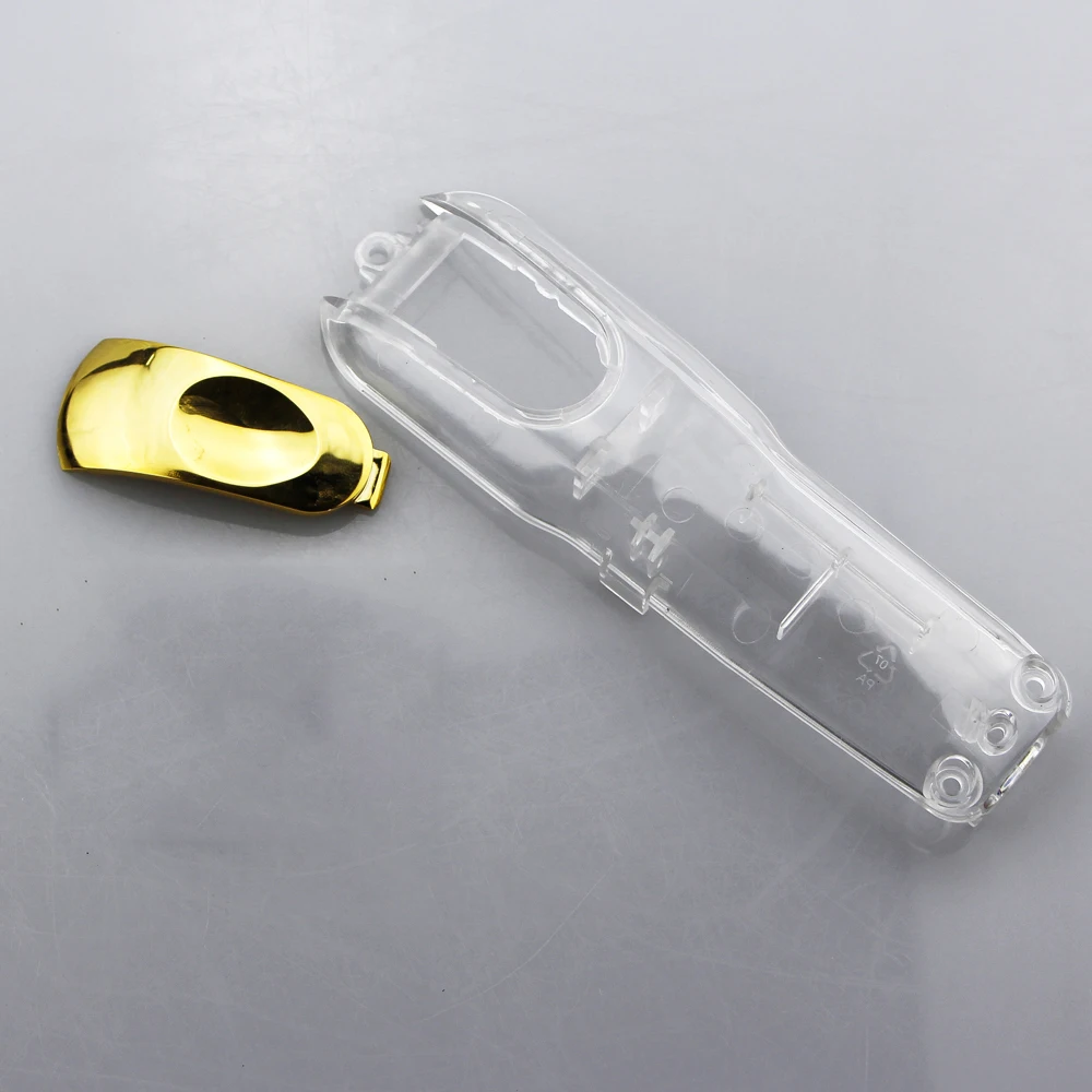 1pc FrontCoverGold Mythus, Парикмахерская Машинка для стрижки волос, аксессуары, прозрачный кристалл, машинка для стрижки волос, задняя крышка корпуса, прозрачная крышка для стрижки волос - Цвет: 1pc FrontCoverGold