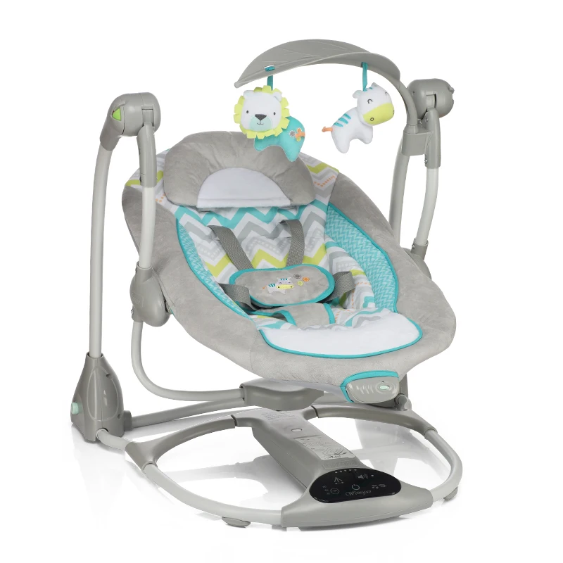 External Power Multi-Function Folding Electric Baby Rocking Chair Baby Coaxing Sleeping Cradle Lounge Chair Baby Swing