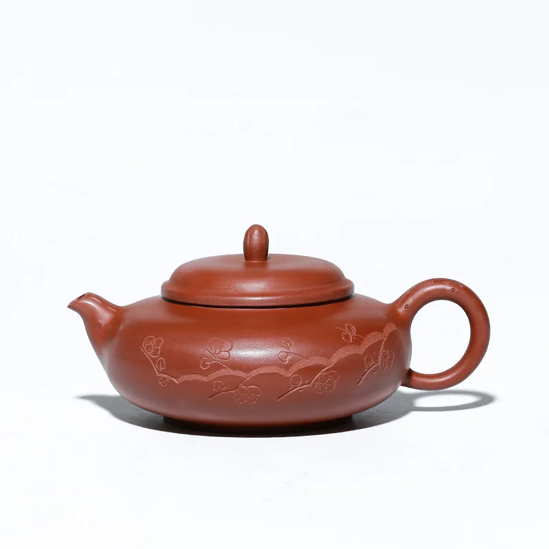 

Baixin Zisha Yixing gift raw ore clear water mud carving ball hole flat jade pot special price