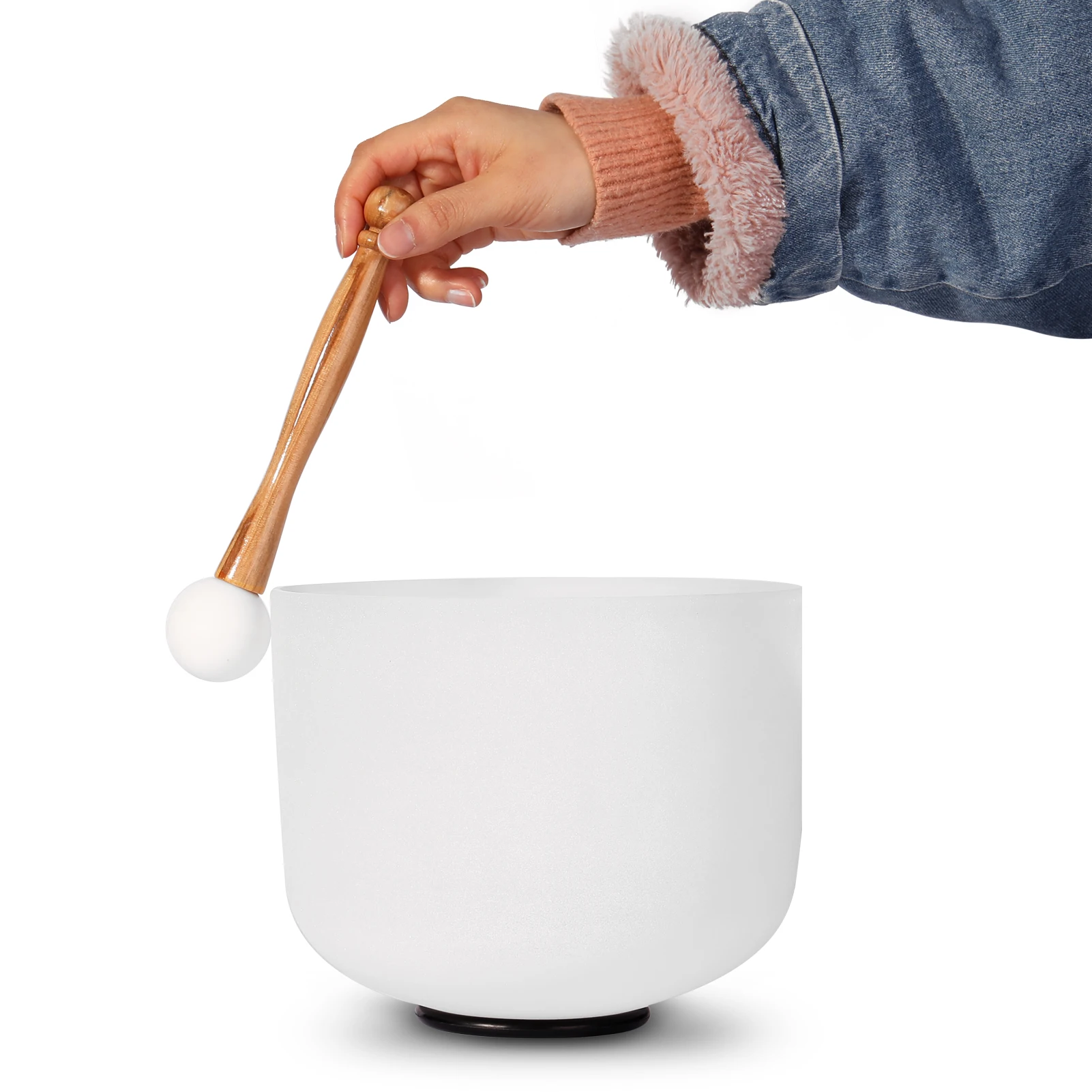 

440HZ Therapy Yoga Meditation Singing Bowls Crystal Struck Bowl Ritual Music Percussion Instruments