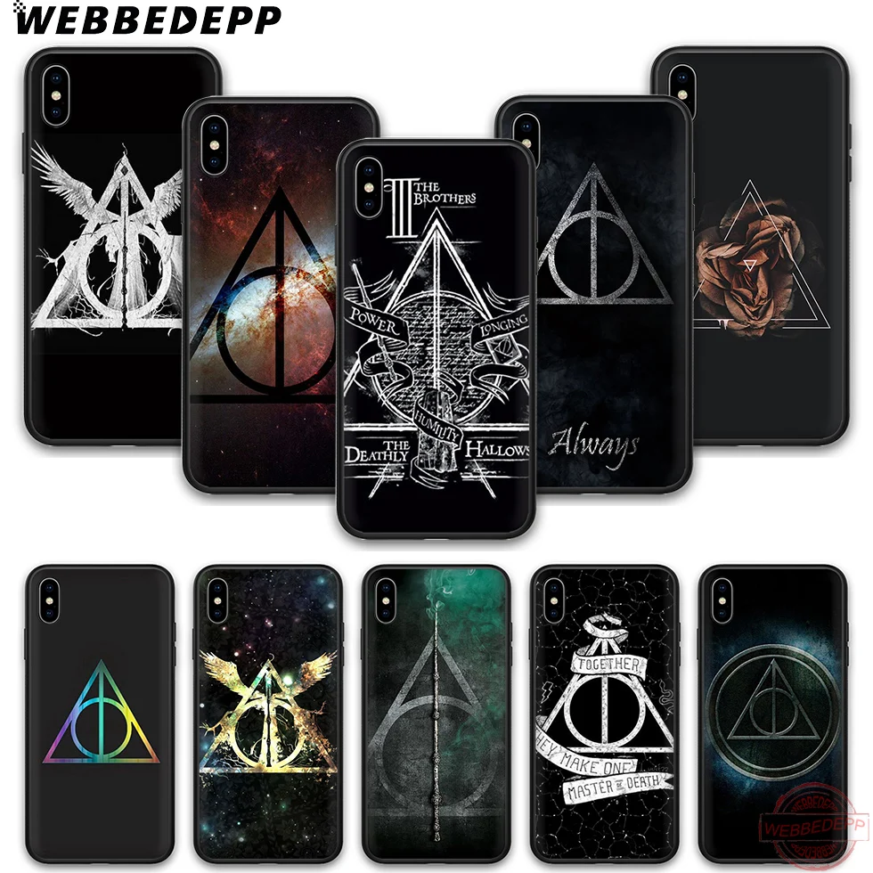 WEBBEDEPP Deathly Hallows логотип мягкий Силиконовый ТПУ чехол для телефона для iPhone 5 6 7 8 Plus X XS XR XS Max 11proMax