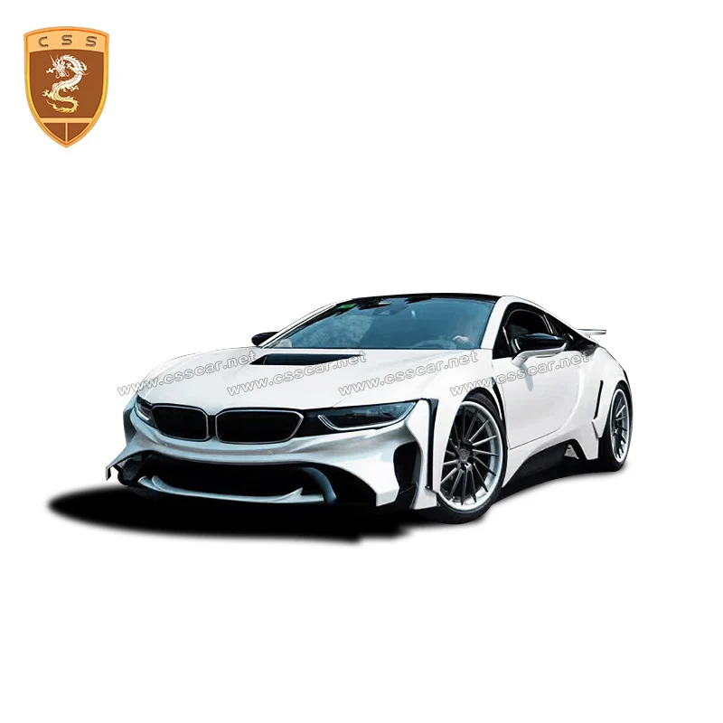 

Car Accessories For 2014-2021 BMW-I8 ENERGY MOTOR SPORT Style fiberglass front bumper rear lip wings wheel brow kits 00560