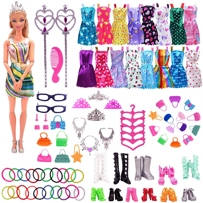 Conjunto de ropa de Barbie para niÃ±as, Set de accesorios para muÃ±ecas...