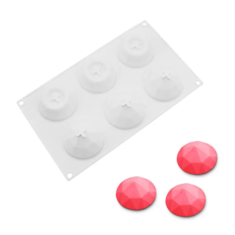 Силиконовые формы для торта в форме бриллианта 3D Выпекание Мусса выпечки