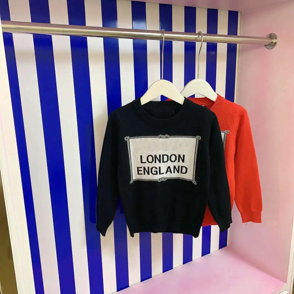 Свитер осенняя и зимняя одежда пуловер для мальчиков девочек рубашка Детский