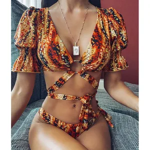 2020 сексуальные женские комплекты бикини, купальники, серия, гавайская летняя пляжная одежда, купальный костюм с цветочным принтом, женский купальник