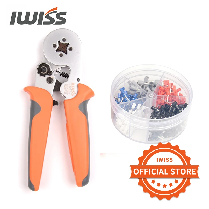 Обжимные клещи IWISS HSC8 6 4A 0 25 мм 23 10AWG 400 шт. клеммы для трубного типа тип иглы