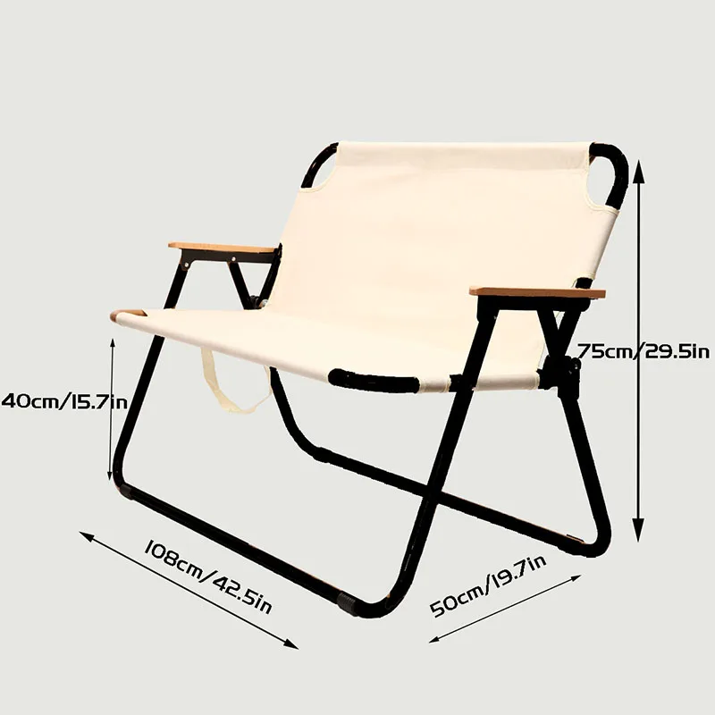 저렴한 야외 가구 레저 의자 접는 의자 휴대용 더블 비치 의자 알루미늄 캠핑 낚시 의자 피크닉 접는 벤치