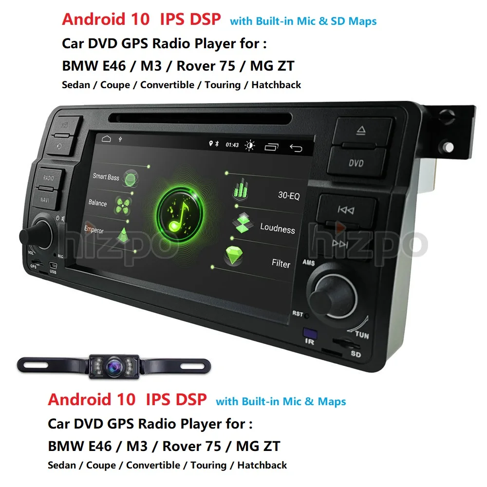 2 + 16 DSP IPS Автомобильный GPS плеер 1 Din Android 10 для BMW E46 M3 Rover 75 MG ZT радио аудио стерео