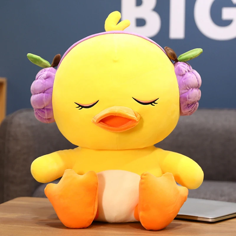 35 см маленькая Желтая утка плюшевые детские игрушки куклы мягкие милые наушники