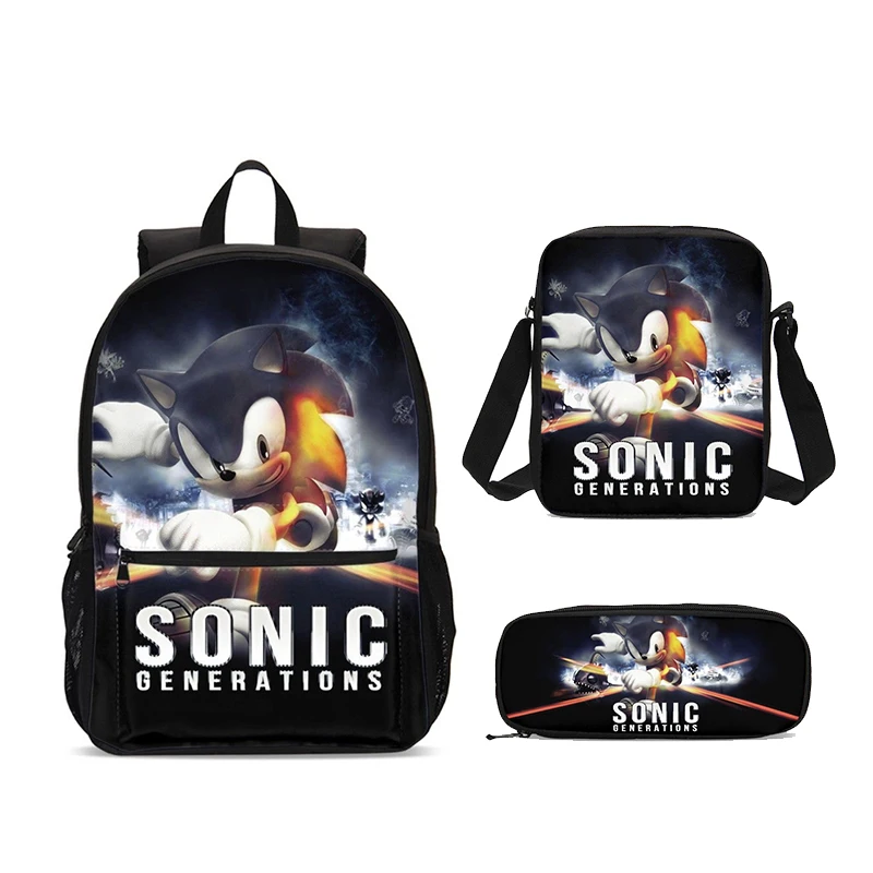 2020 школьные сумки для мальчиков 3D Sonic Shadow с принтом большой рюкзак подростков