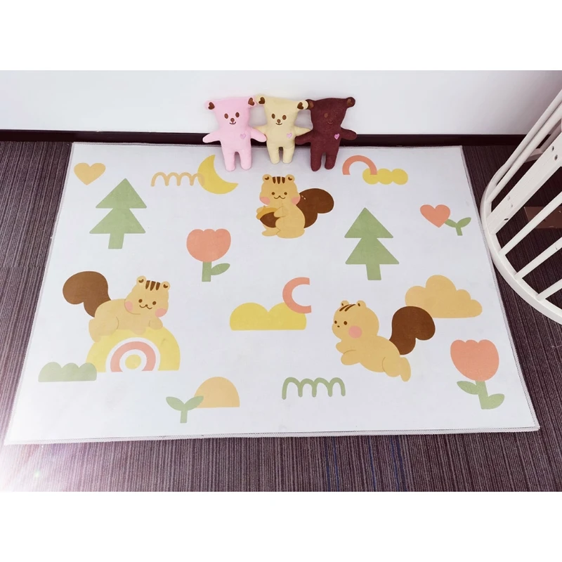 

Baby Play Mat Crawling Carpet Kids Floor Rug Playmat Cartoon Squirrel Printed Game Pad Children Bedroom Nursery Decoration 97BC