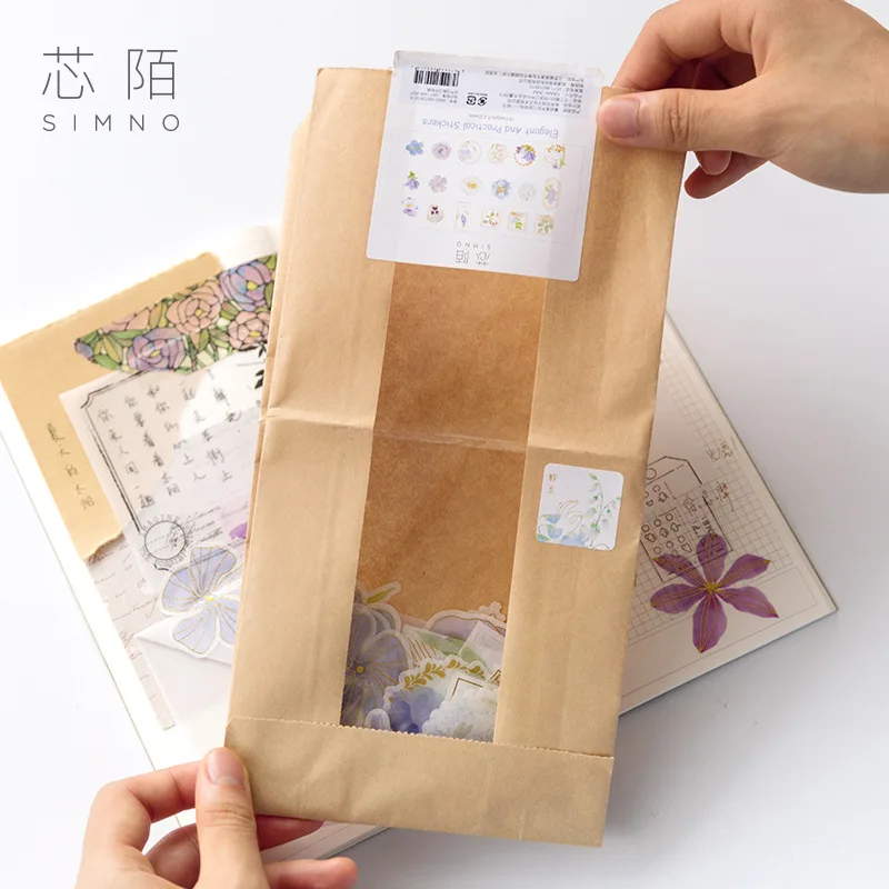 36 шт. эстетическое мягкие чехлы с изображением цветов золотистыми Стикеры