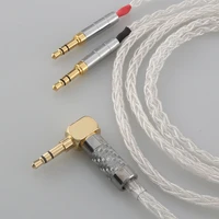 high quality 99 pure silver 8 core headphone earphone cable for focal clear elear elex elegia stellia earphone headset