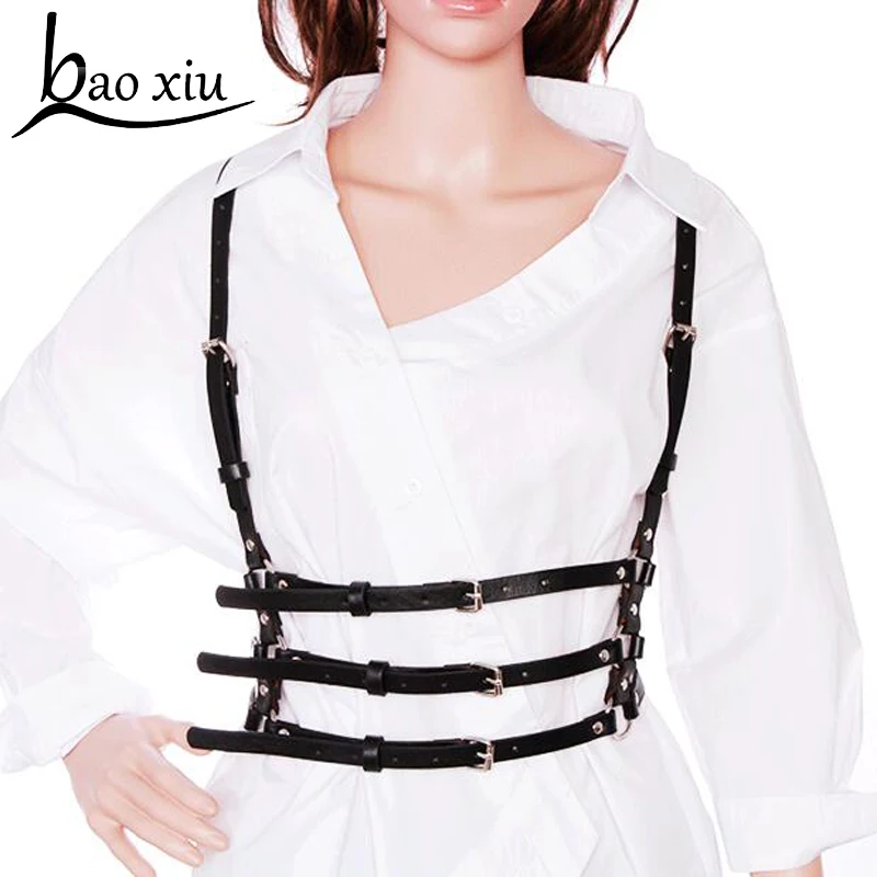 Ремень женский кожаный винтажный с металлической пряжкой в готическом стиле 2019