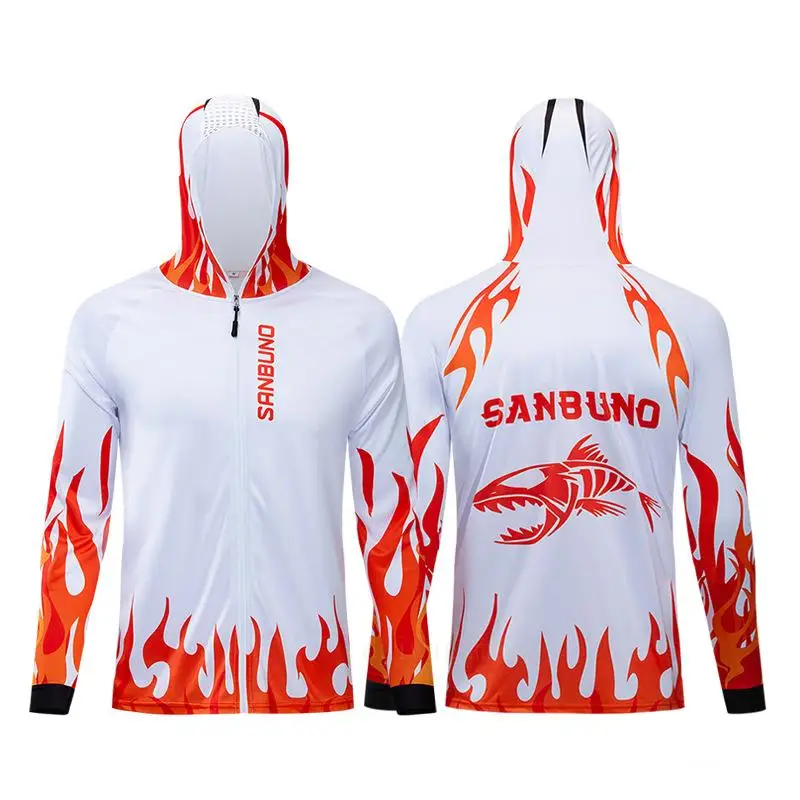 

New Clothes Fishing Jacket Uv Sun Protection Shirt Long Sleeve Fishing Shirt Face Neck Anti-Uv Breathable Hooded Fishing Jersey
