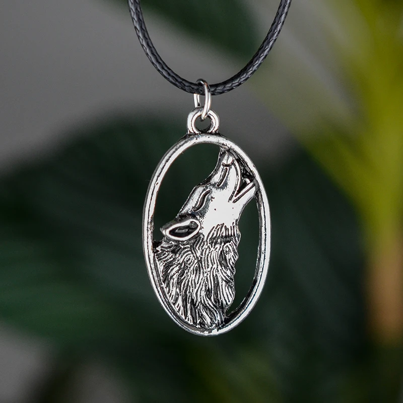 

Серебряный волк тотемная Подвеска Ожерелье для мужчин Байкерский дух ювелирные изделия