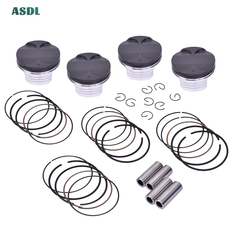 

4PCS STD Cylinder Bore Size 76mm Pin 17mm Motorcycle Engine Piston Rings set For HONDA CBR954 97-99 CBR1000 +100 Oversize 1.00mm