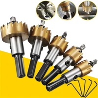 16 30 mm 0 63 1 18 inch titanium high speed hss stainless steel hole saw drill bit set with 5 wrenches for wood metal alloy