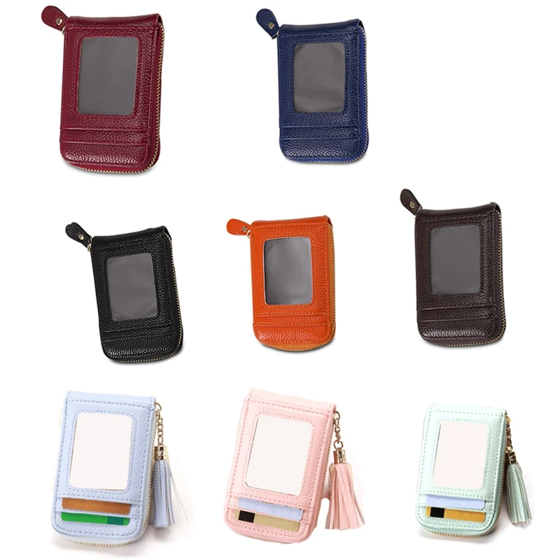 

PU Wallet Ladies Organ Card Bag Multi-Card Position Zipper Coin Purse