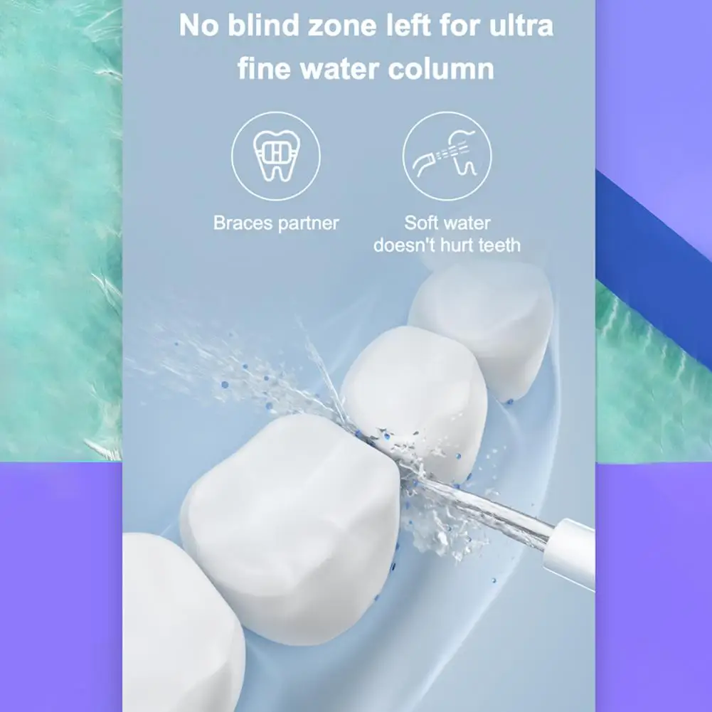 

Water Flosser Portable Oral Irrigator Rechargeable Cordless Water Jet Tank IPX7 Waterproof 60 Days FDA Teeth Cleaner DR.BEI GF1