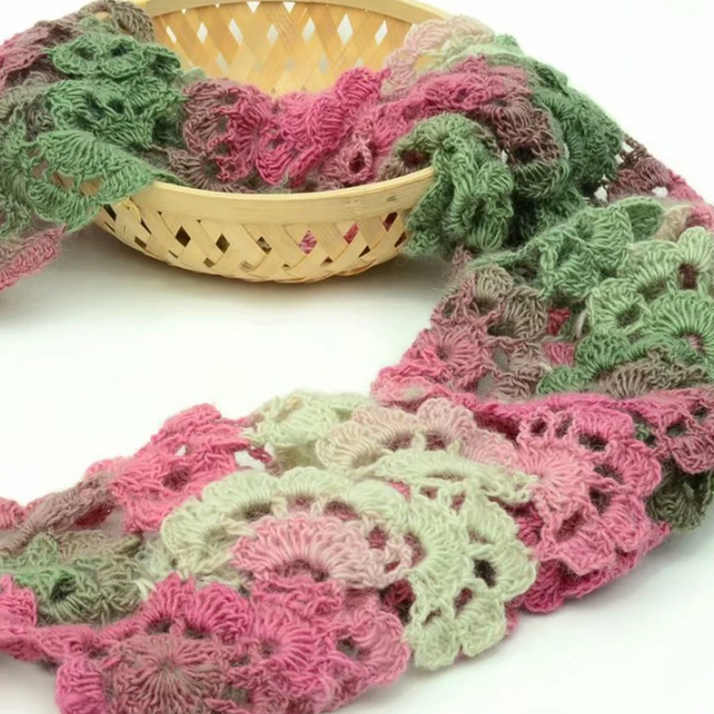 Цветной вязальный крючком шаль шарф перчатки Сделай Сам кукла шерстяная пряжа