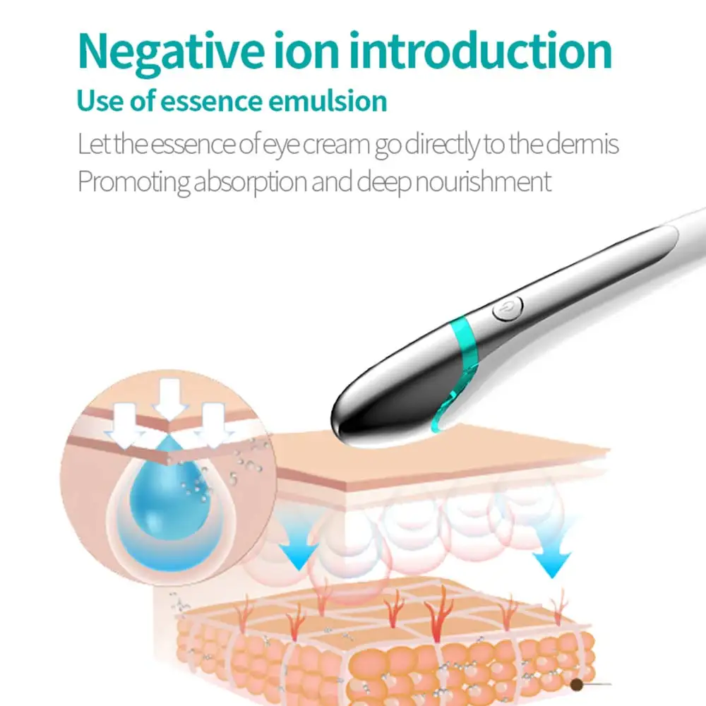 Электрический аппарат для массажер глаз в виде ручки лица с вибрацией и EMS