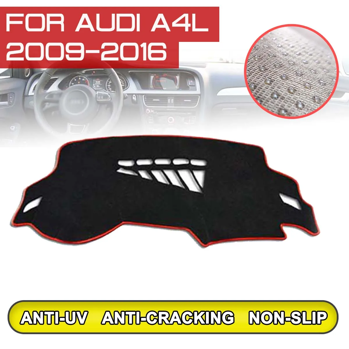 

Для Audi A4L 2009 2010 2011 2012 2013-2016 коврик для приборной панели автомобиля противогрязный нескользящий коврик для приборной панели Защита от УФ-луче...