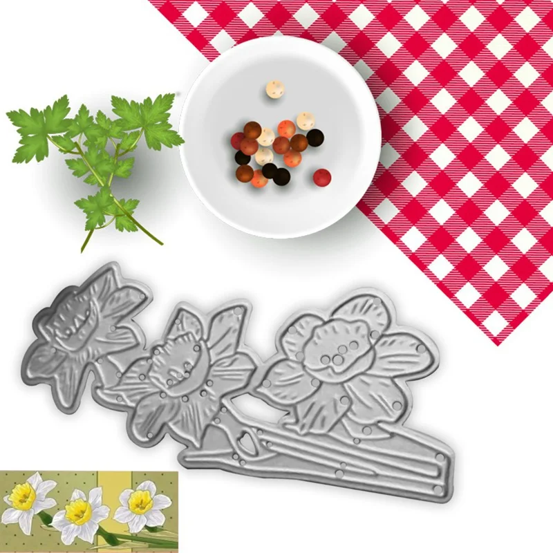 Высокое качество 3 шт. цветок украшения металлические режущие штампы Трафаретный