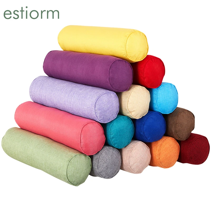 Длинная Подушка цилиндр из хлопка и льна круглая подушка для кресла или дивана