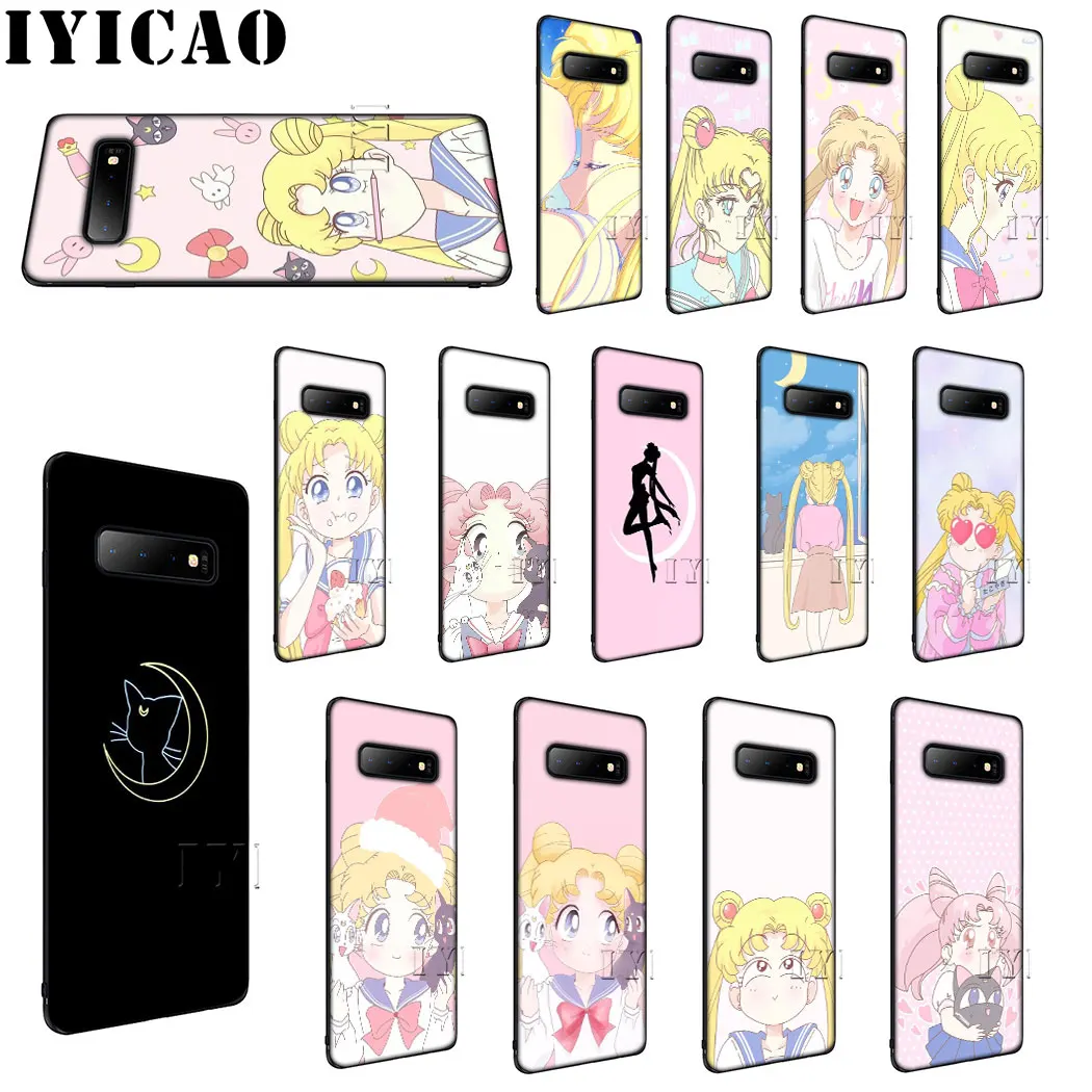 Мягкий силиконовый чехол IYICAO Sailor Moon для телефона samsung A3 A5 A6 Plus A7 A8 A9