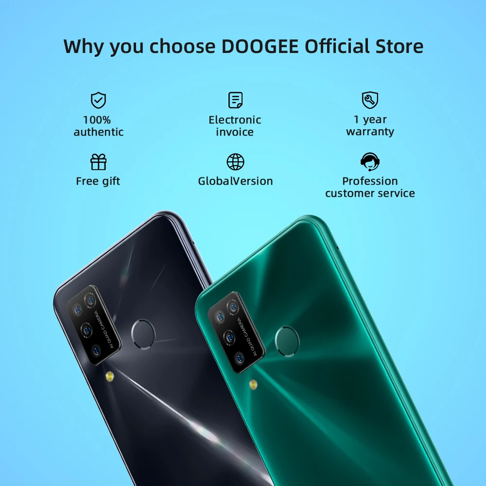 DOOGEE N20 Pro Quad Камера мобильных телефонов Helio P60 Octa Core 6 ГБ Оперативная память 128 Гб