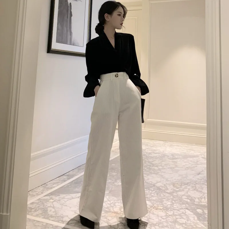 Винтажный Женский комплект из двух предметов с v образным вырезом черная